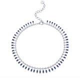Shay Dot Dash Gemstone & Diamond Necklace  1.69ct Diamonds, 8ct Gemstone 18k