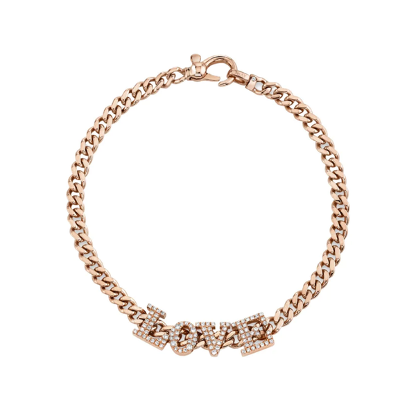 Shay Shay DIY Baby Solid Link 'Love' Bracelet