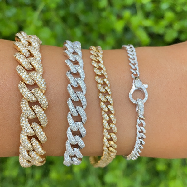 Shay Medium Pave Diamond Link Bracelet
