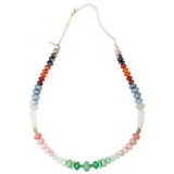 Jacquie Aiche Short Graduated Multi Color Opal Necklace with Diamond Beads