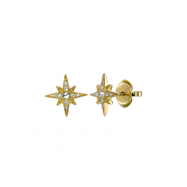 Venyx Oseanyx Star Stud Earrings with Diamonds