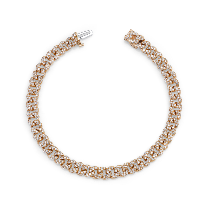 Shay Mini Pave Diamond Link Bracelet 1.98ct 18k