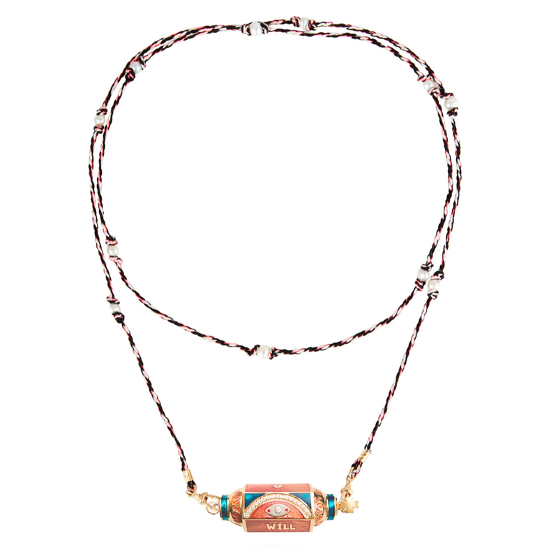 Marie Lichtenberg YG Eye Will Protect You Forever Multi Locket with Diamonds 0.113cts (Demi-Fine 14k/Sterling Silver)