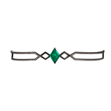 Ascher BLK WG Diamond Pave Abysm Choker with Lozenge Cut Emerald 3.84cts / White Diamonds 0.92cts 18k