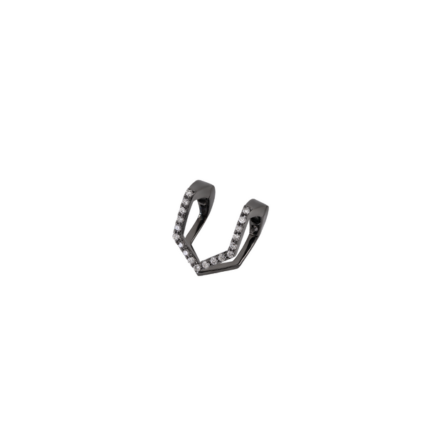 Ascher BLK WG Diamond Pave Mini Ascent Earcuff 0.08cts 18k