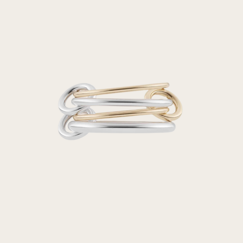 Spinelli Kilcollin SS+YG PISCES SG 4 linked rings
