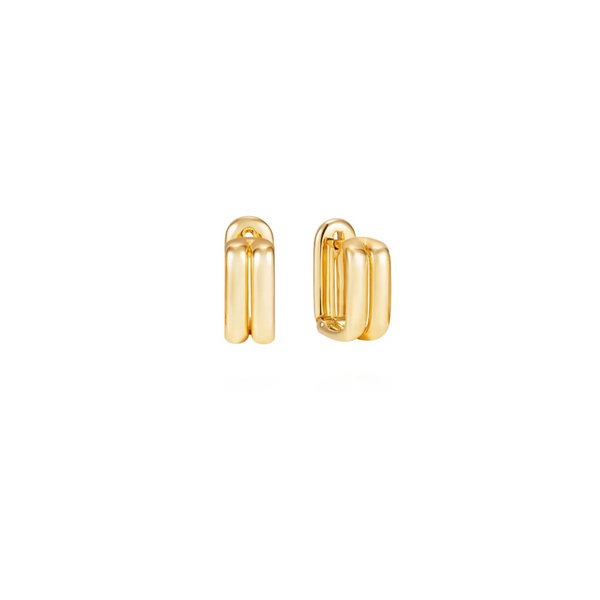 Fernando Jorge YG Doubled Small Earrings 18k