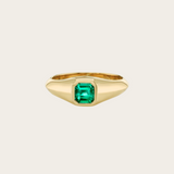 Lizzie Mandler Small Asscher Emerald Signet Ring